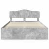 vidaXL Bedframe met hoofdeinde Beton 160 x 200 cm Massief grenenhout