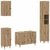 vidaXL 4-delige Badkamerkast Set ALKMAAR Artisanaal eiken Bewerkt hout