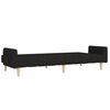 vidaXL Slaapbank 2-zits met voetenbank stof zwart