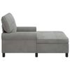 vidaXL Chaise Lounge met kussen Lichtgrijs 91 x 157 x 91 cm Fluweel