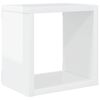 vidaXL Wandschappen kubus 4 st 22x15x22 cm hoogglans wit
