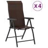 vidaXL Opklapbare stoelen, 4 stuks, bruin polyrotan