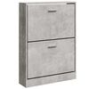 vidaXL Schoenenkast 59x17x81 cm bewerkt hout betongrijs