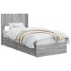 vidaXL Bedframe met opbergruimte en hoofdbord Grijs Sonoma