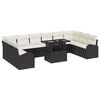 vidaXL Tuin Sofa Set 11 st Zwart en Cr&egrave;me poly rattan