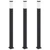 vidaXL Bolderverlichting met sensor 3 stuks 110 cm Zwart IP44