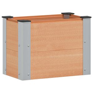 vidaXL Verhoogde plantenbak Bruin 50 x 30 x 36 cm alu.