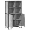 vidaXL Hoge kast 79,5x35,5x137,5 cm bewerkt hout grijs sonoma eiken