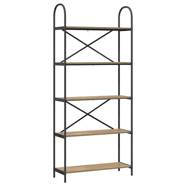 vidaXL Boekenkast Artisan Eiken 80 x 30 x 183 cm Bewerkt hout