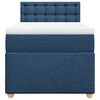 vidaXL Boxspring met matras stof blauw 80x200 cm
