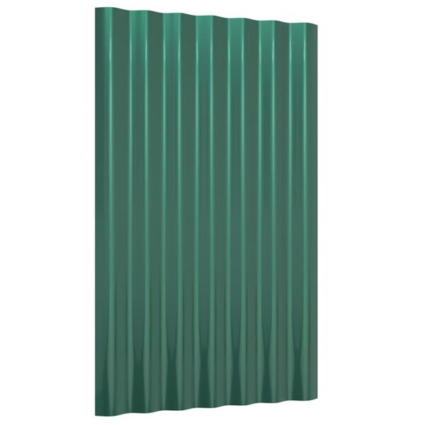 vidaXL Dakpanelen 12 st 60x36 cm gegalvaniseerd staal groen