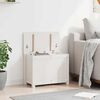 vidaXL Opbergbox wit 60x32x45,5 cm massief grenenhout
