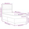 vidaXL Boxspring bed met matras met LED Zwart 80 x 200 cm Stof