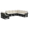 vidaXL Tuinbankenset 9 st Zwart poly rattan