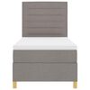 vidaXL Boxspringbed met matras met hoofdeinde Taupe 90 x 200 cm Stof