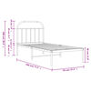 vidaXL Bedframe met hoofdbord metaal zwart 90x190 cm