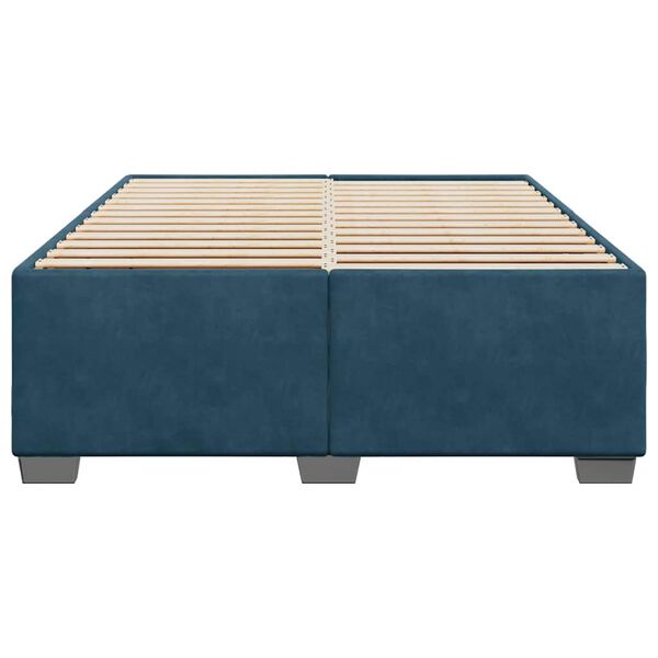 vidaXL Bedframe fluweel blauw 160x200 cm