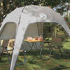 vidaXL Directe Tent met opslag Grijs 260 x 260 x 197 cm Staal
