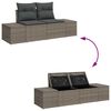 vidaXL Tuin Sofa Set met opslag 8 pcs Grijs Poly riet