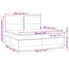 vidaXL Boxspring met matras en LED stof donkerbruin 200x200 cm