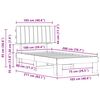 vidaXL Bedframe met Gevoerd Hoofdgedeelte Lichtgrijs 100 x 200 cm