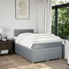 vidaXL Boxspring met matras stof lichtgrijs 120x200 cm