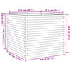 vidaXL Plantenbak 80x80x68,5 cm ge&iuml;mpregneerd grenenhout