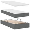 vidaXL Opbergbed met LED met matras Donkergrijs 100 x 200 cm Polyester