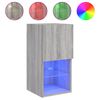 vidaXL Tv-meubel met LED-verlichting 30,5x30x60 cm grijs sonoma eiken