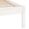 vidaXL Bedframe massief grenenhout wit 140x190 cm