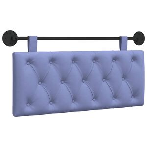 vidaXL Hangend hoofdbord Jeans Blauw Stof
