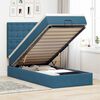 vidaXL Ottoman bed met matrassen 100x200cm fluweel donkerblauw