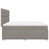 vidaXL Boxspring met matras stof taupe 200x200 cm