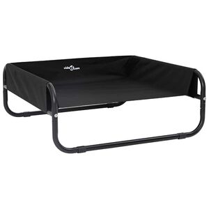 vidaXL Hondenbed Zwart ML Oxford Stof en Staal