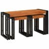 vidaXL Nesttafel 3 st Bruin en zwart 82 x 40 x 45 cm