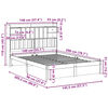 vidaXL Bed met boekenkast zonder matras grenenhout wit 140x200 cm