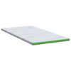 vidaXL matrastopper Wit en Groen 90 x 200 cm Jacquard Stof