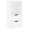 vidaXL Bijzetkast met lades ODDA 40x24x79 cm massief grenenhout wit