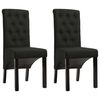 vidaXL Eetkamerstoelen 2 st stof zwart