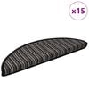 vidaXL Zelfklevende Trapmatten 15 pcs Antraciet 56 x 17 x 3 cm