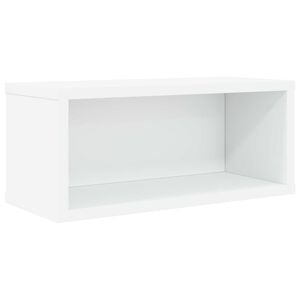 vidaXL CD Opbergrek Wit 40 x 17 x 17 cm Bewerkt hout