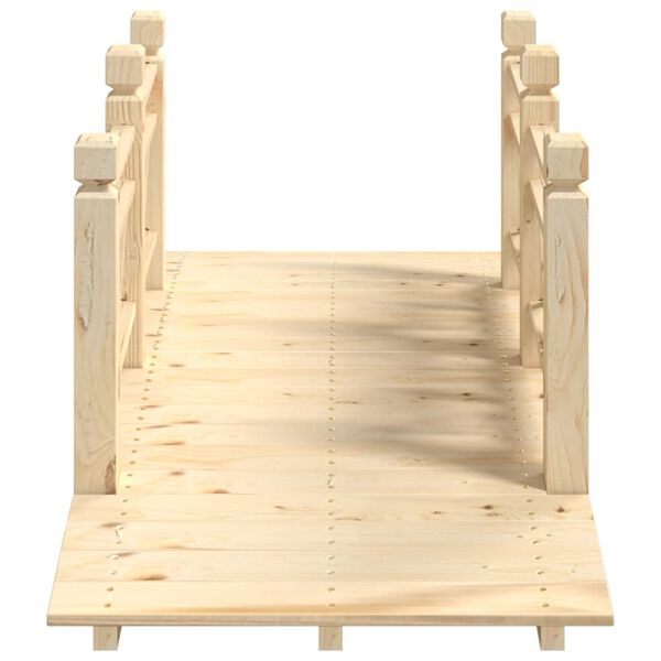 vidaXL Tuinbrug met leuningen 150x67x56 cm massief vurenhout
