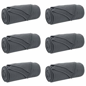vidaXL Kleden 6 st Donkergrijs 270 x 240 cm 5.08 kg Fleece