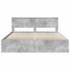 vidaXL Bedframe met hoofdeinde Beton 200 x 200 cm Bewerkt hout
