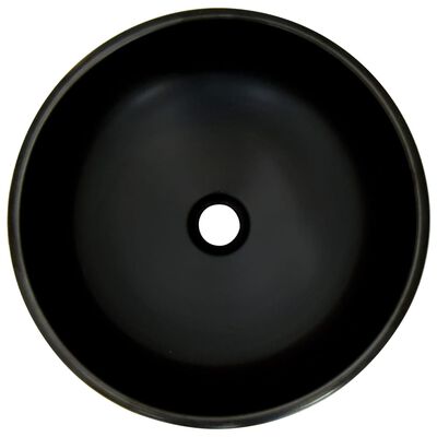 vidaXL Opzetwasbak rond Φ41x14 cm keramiek zwart en blauw