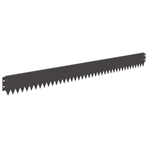 vidaXL Gazonrand 20 st 103 x 10 cm Staal Zwart