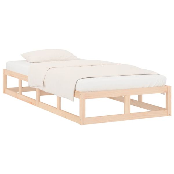 vidaXL Bedframe massief hout 75x190 cm
