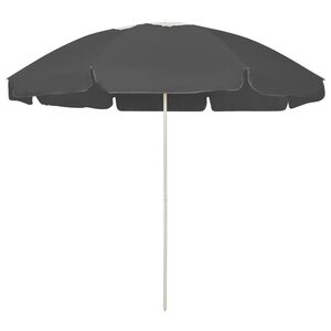 vidaXL Strandparasol 240 cm antracietkleurig