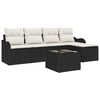 vidaXL Tuin Sofa Set 6 pcs Zwart poly rattan