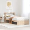 vidaXL Bedframe met hoofdbord massief grenenhout 90x190 cm